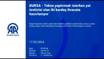 Bursa'da yat üreticisi olan iki kardeş ihracata hazırlanıyor