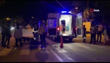Antalya'da yaşlı kadın, motosikletin çarpması sonucu ağır yaralandı