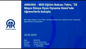 Bakan Tekin, "Dünya Oyun Oynama Günü"nde öğrencilerle buluştu
