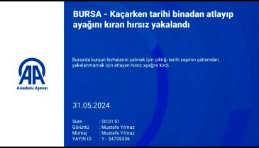 Bursa'da kaçarken tarihi binadan atlayıp ayağını kıran hırsız yakalandı