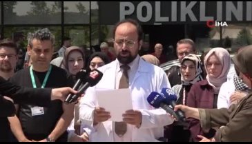 Bursa'da doktorlardan İsrail'in Filistin'deki zulmüne tepki