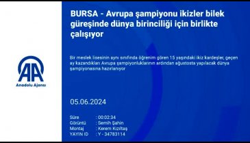 Bursa'da Avrupa şampiyonu ikizler bilek güreşinde dünya birinciliği çalışıyor