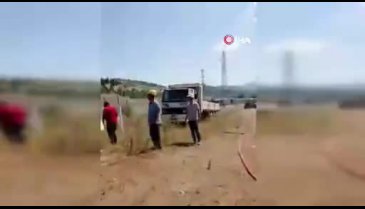 Bursa Gemlik'te çalılık yangını!