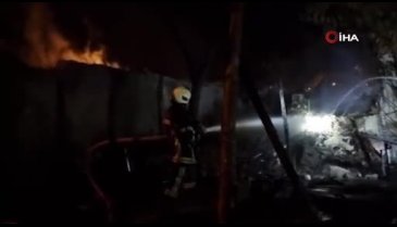 Kayseri'de müstakil evin bahçesinde yangın!