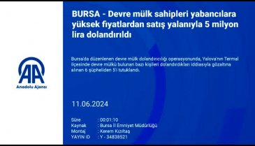 Bursa'da devre mülk dolandırıcılığı operasyonu! 5 kişi tutuklandı