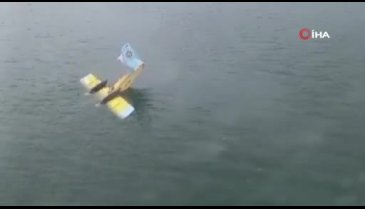 Yangın söndürme uçağı Bafa Gölü'ne düştü