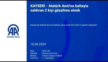 Atatürk Anıtı'na baltayla saldıran şüpheliler gözaltında