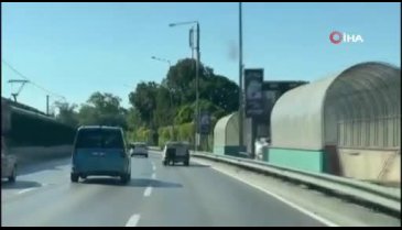 Bursa'da tehlikeli yolculuk kamerada