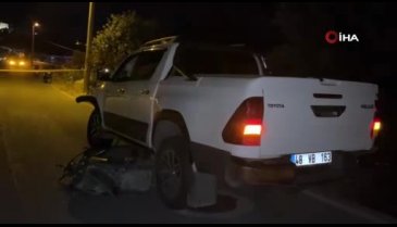 Bodrum'da kamyonet ile motosiklet çarpıştı