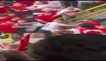 Türkiye-Gürcistan arasındaki maç öncesinde iki takım taraftarları arasında kavga -2