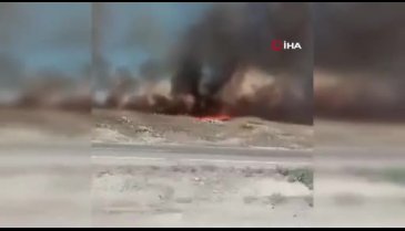 Ankara'da arızalanan trafonun neden olduğu yangın tarlaya sıçradı
