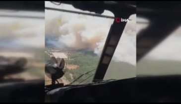İzmir'de orman yangını: Uçaklar ve helikopterler bölgede