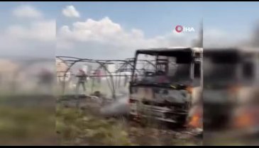 Bursa'da mevsimlik işçilerin kaldığı çadırlarda yangın çıktı