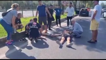 Bursa'da otomobil motosiklet ile çarpıştı