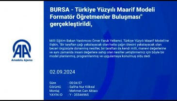 Bursa'da "Türkiye Yüzyılı Maarif Modeli Formatör Öğretmenler Buluşması" gerçekleştirildi