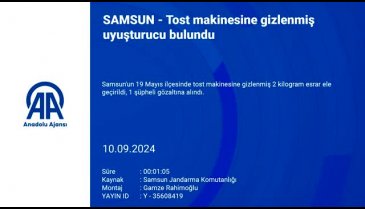 Samsun'da tost makinesinin içine saklanmış uyuşturucu bulundu