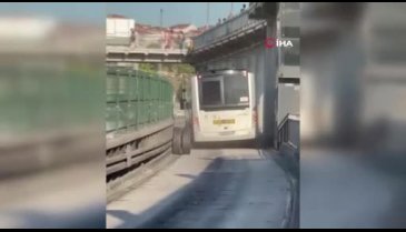 Metrobüsün tekerlekleri fırladı: Faciadan dönüldü