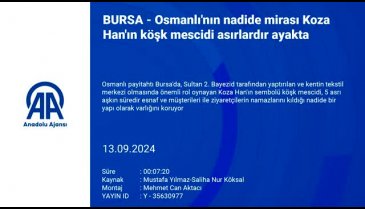 Bursa'da Koza Han'ın köşk mescidi asırlardır ayakta