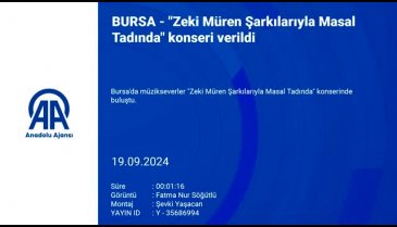 Bursa'da "Zeki Müren Şarkılarıyla Masal Tadında" konseri ile Sanat Güneşi anıldı