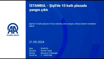 Şişli'de 10 katlı plazada yangın!