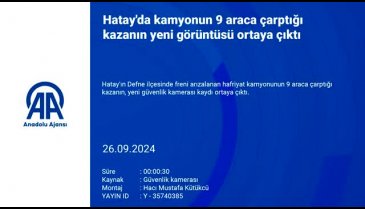 Hatay'daki 9 aracı ezen kamyonet kazasının yeni görüntüleri ortaya çıktı