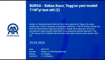 Bakanı Kacır Togg'un yeni modelini test etti