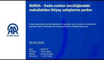 Bursa'da kadın muhtar öncülüğündeki mahalleliden ihtiyaç sahiplerine yardım