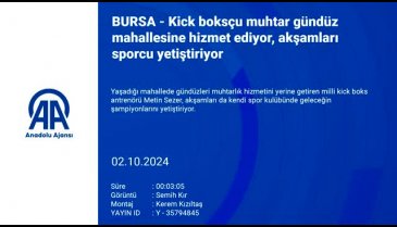 Bursa'da kick boksçu gündüz muhtarlık yapıp akşamları sporcu yetiştiriyor!