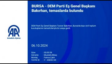 DEM Parti Eş Genel Başkanı Bakırhan, Bursa'da temaslarda bulundu