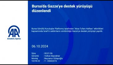 Bursa'da Gazze'ye destek yürüyüşü