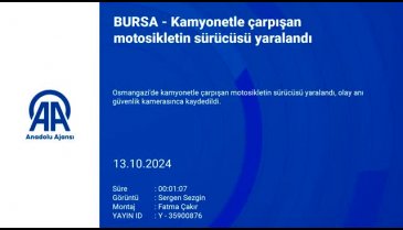 Bursa'da kamyonetle çarpışan motosikletin sürücüsü yaralandı