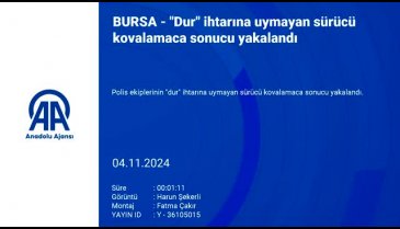 Bursa'da "Dur" ihtarına uymayan sürücü kovalamaca sonucu yakalandı