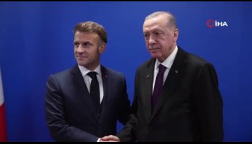 Cumhurbaşkanı Erdoğan,  Macron ile görüştü