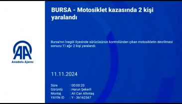 Bursa'da motosikletin devrilmesi sonucu 1'i ağır 2 kişi yaralandı