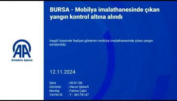 Bursa İnegöl'de mobilya imalathanesindeki yangın söndürüldü