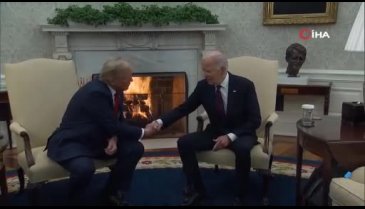 Donald Trump ile Joe Biden Beyaz Saray'da bir araya geldi