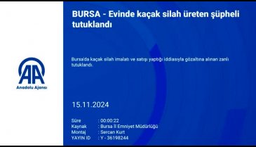 Bursa'da kaçak silah imalatı ve satışı yapan şahıs tutuklandı