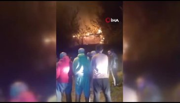 Orman içerisindeki baraka yangında kül oldu