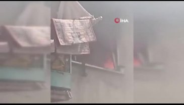 Bursa'da panik anları! Alev alev yandı