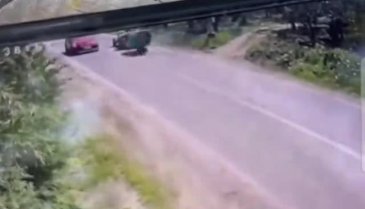 Bursa'da faciadan dönüldü! O anlar kamerada...