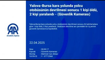 Bursa yolunda yolcu otobüsü kazası kamerada!