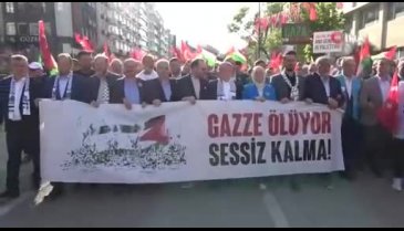 Bursa'da Filistin'e destek yürüyüşü!
