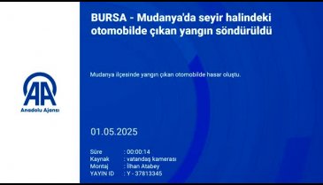 Bursa'da seyir halindeki otomobilde yangın!
