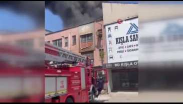 Bursa'da imalathane alevlere teslim oldu!