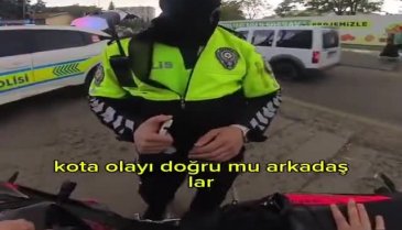 Trafik polisi şehir efsanesini böyle çürüttü!