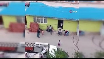 Taraflar birbirine girdi! Tuğlalar havada uçuştu...