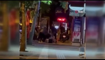 Bursa'nın en işlek caddelerinde tekme tokat darp!
