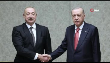 Cumhurbaşkanı Erdoğan, Azerbaycan Cumhurbaşkanı ile bir araya geldi