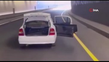 Trafikte şoke eden görüntü!