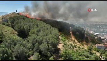 Bursa'da koca bir mahalle tahliye ediliyor! Alevler dört bir yanı sardı...